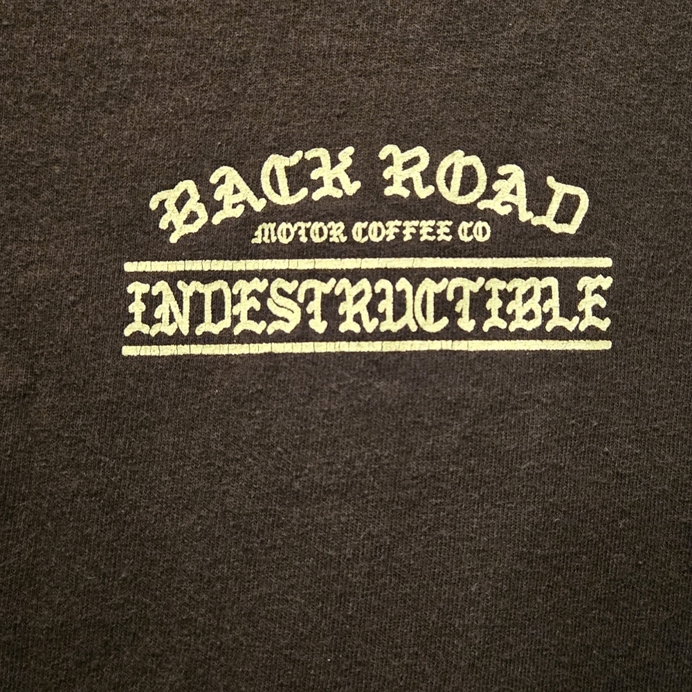 Indestructible Bck Road Black Men's Short Sleeve Tee SzL - Picture 3 of 5